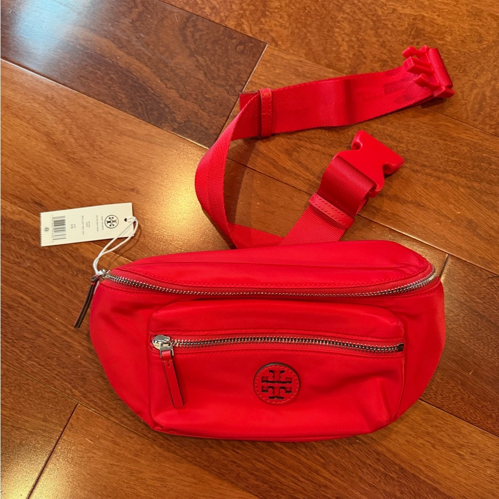 Tory Burch Red Belt Bag with Logo